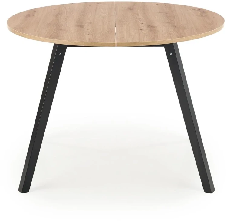 Stół rozkładany Ruben 102-142 cm okrągły do jadalni dąb artisan/czarny