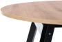 Stół rozkładany Ruben 102-142 cm okrągły do jadalni dąb artisan/czarny