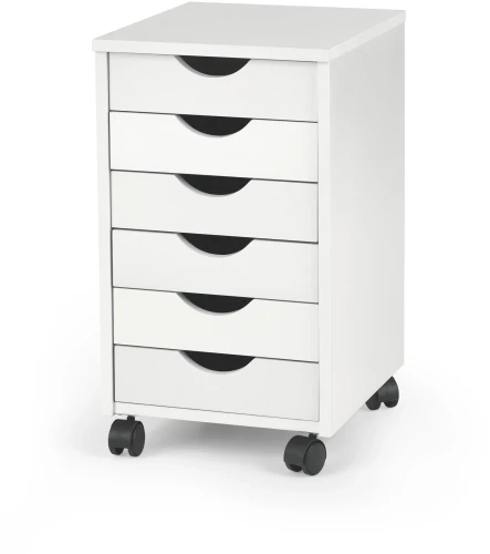 Kontenerek Simon 37 cm z szufladami do biura biały