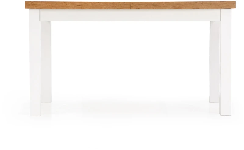 Stół rozkładany Tiago 140-220 cm drewniany stelaż do jadalni dąb lancelot/biały