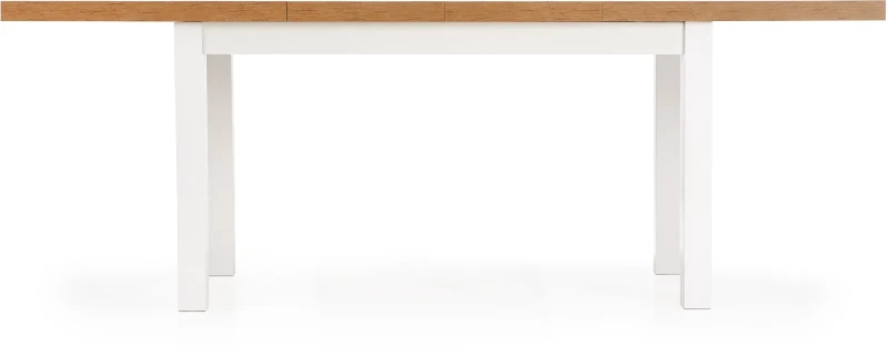 Stół rozkładany Tiago 140-220 cm drewniany stelaż do jadalni dąb lancelot/biały