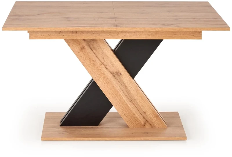 Stół rozkładany Xarelto 130-175 cm 6-osobowy do jadalni dąb wotan/czarny