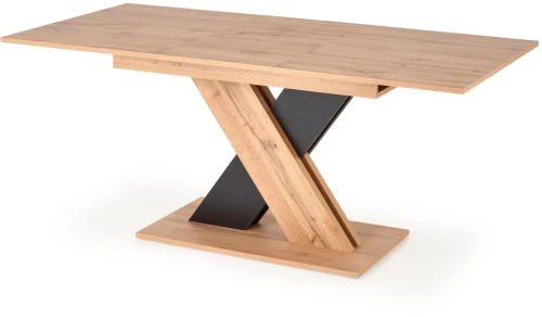 Stół rozkładany Xarelto 130-175 cm 6-osobowy do jadalni dąb wotan/czarny