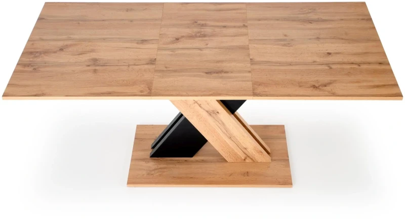 Stół rozkładany Xarelto 130-175 cm 6-osobowy do jadalni dąb wotan/czarny