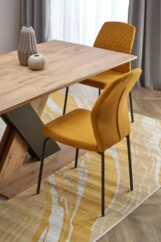 Stół rozkładany Xarelto 130-175 cm 6-osobowy do jadalni dąb wotan/czarny