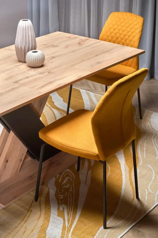 Stół rozkładany Xarelto 130-175 cm 6-osobowy do jadalni dąb wotan/czarny