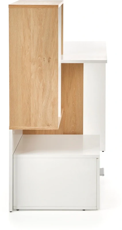 Biurko Grosso 149 cm z szufladą do pokoju młodzieżowego dąb złoty/biały