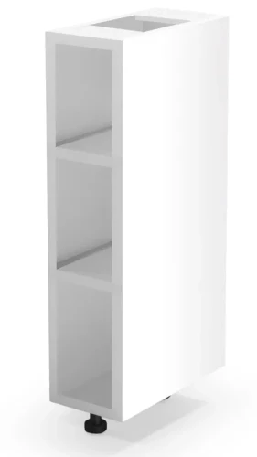 Szafka kuchenna Vento 15 cm dolna stojąca otwarta z 2 półkami biały
