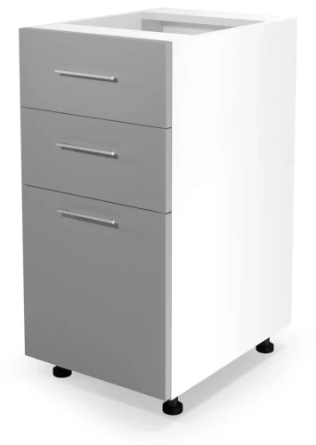 Szafka kuchenna dolna Vento D3S-40/82 z szufladami biały / popiel