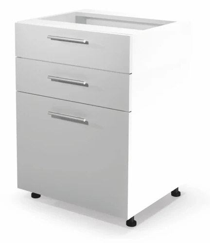 Szafka kuchenna Vento 60 cm dolna stojąca z szufladami biały