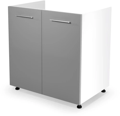 Szafka kuchenna zlewozmywakowa Vento DK-80/82 biały / popiel