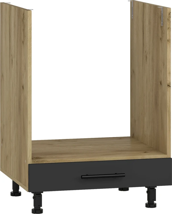 Szafka kuchenna Vento 60 cm dolna pod zabudowę piekarnika dąb craft/antracyt