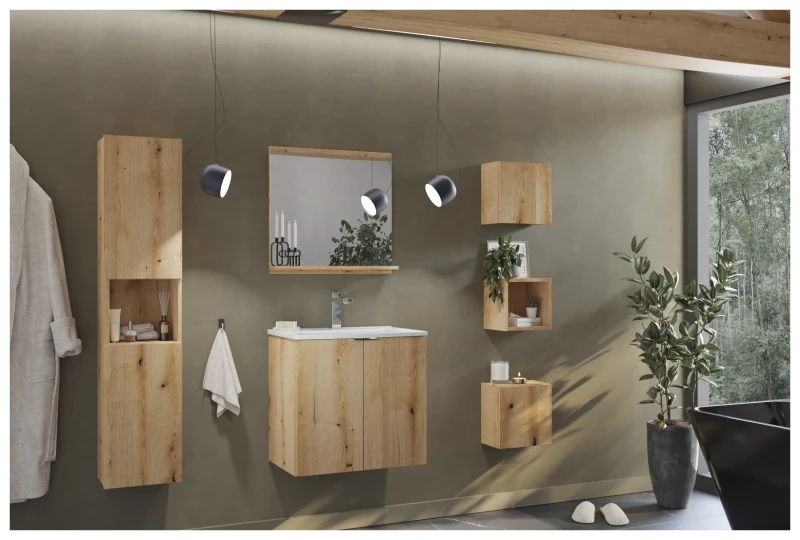 Regał górny qubik NOVA OAK dąb coast evoke - arażacja