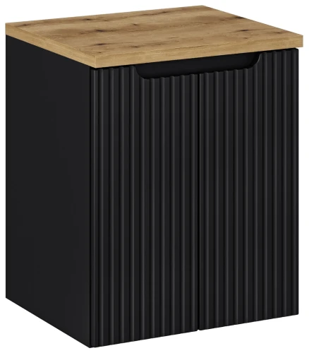 Zestaw mebli łazienkowych NOVA BLACK szafka 50 cm z blatem dąb 50 cm