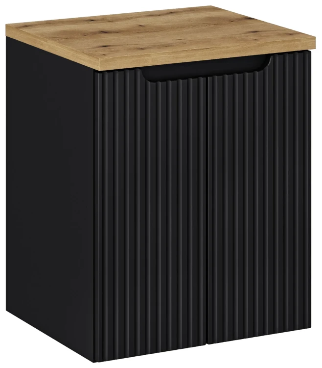 Zestaw mebli łazienkowych NOVA BLACK szafka 50 cm z blatem wotan 50 cm