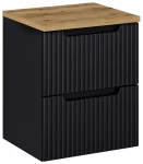 Zestaw mebli łazienkowych NOVA BLACK szafka 50 cm 2 szuflady z blatem dąb 50 cm