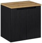 Zestaw mebli łazienkowych NOVA BLACK szafka 60 cm z blatem dąb 60 cm