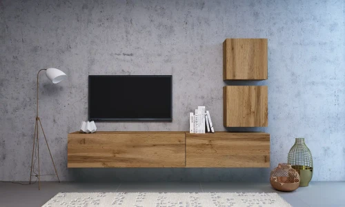 Meblościanka do salonu Vivo 1 zestaw 4 elementy dąb wotan