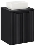 Zestaw mebli łazienkowych NOVA BLACK szafka 50 cm z umywalką GAJA i blatem 50 cm