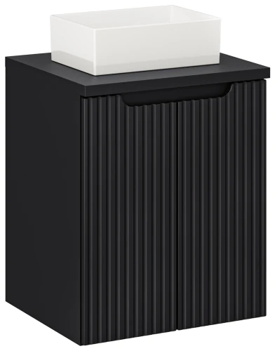 Zestaw mebli łazienkowych NOVA BLACK szafka 50 cm z umywalką GAJA i blatem 50 cm