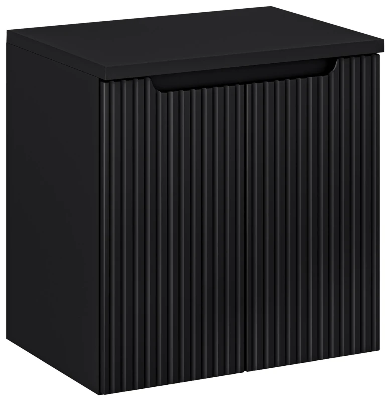 Zestaw mebli łazienkowych NOVA BLACK szafka 60 cm z umywalką BEYOND i blatem 60 cm - szafka pod umywalkę Nova Black D2 82-60-2D