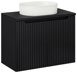 Zestaw mebli łazienkowych NOVA BLACK szafka 80 cm z umywalką BEYOND i blatem 80 cm