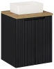 Zestaw mebli łazienkowych NOVA BLACK szafka 50 cm z umywalką GAJA i blatem dąb 50 cm