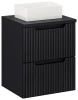 Zestaw mebli łazienkowych NOVA BLACK szafka 50 cm 2 szuflady z umywalką GAJA i blatem 50 cm