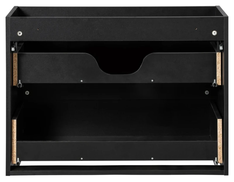 Zestaw mebli łazienkowych NOVA BLACK szafka 80 cm 2 szuflady z umywalką BEYOND i blatem 80 cm