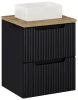 Zestaw mebli łazienkowych NOVA BLACK szafka 50 cm 2 szuflady z umywalką GAJA i blatem dąb 50 cm