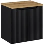 Zestaw mebli łazienkowych NOVA BLACK szafka 60 cm z umywalką BEYOND i blatem dąb 60 cm