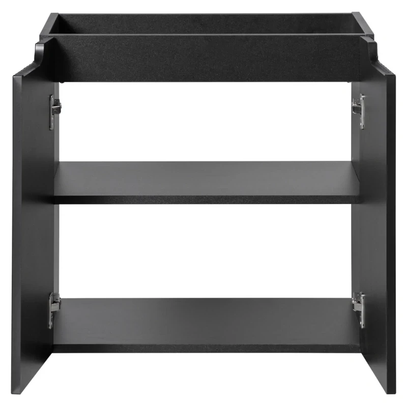 Zestaw mebli łazienkowych NOVA BLACK szafka 60 cm z umywalką BEYOND i blatem dąb 60 cm