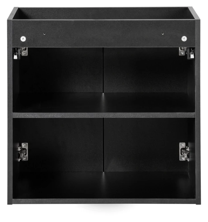 NZestaw mebli łazienkowych NOVA BLACK szafka 60 cm z umywalką BEYOND i blatem dąb 60 cm