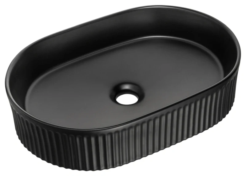 Zestaw mebli łazienkowych NOVA BLACK szafka 60 cm z umywalką BEYOND i blatem dąb 60 cm - umywalka BEYOND 5 Black Matt