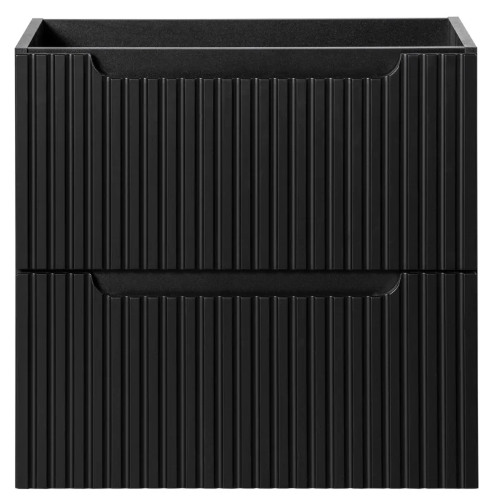 Zestaw mebli łazienkowych NOVA BLACK szafka 60 cm 2 szuflady z umywalką BEYOND i blatem dąb 60 cm