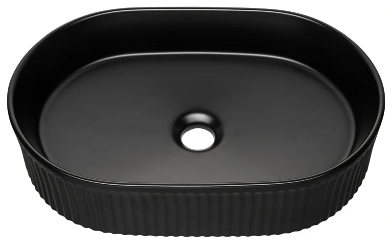 Zestaw mebli łazienkowych NOVA BLACK szafka 60 cm 2 szuflady z umywalką BEYOND i blatem dąb 60 cm - umywalka BEYOND 5 Black Matt