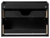 Zestaw mebli łazienkowych NOVA BLACK szafka 80 cm z umywalką BEYOND i blatem dąb 80 cm