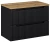 Zestaw mebli łazienkowych NOVA BLACK szafka 80 cm z umywalką BEYOND i blatem dąb 80 cm