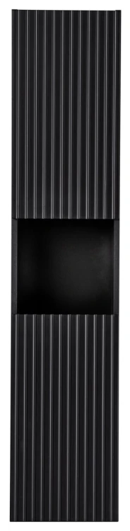 Zestaw mebli łazienkowych NOVA BLACK z dwoma umywalkami BEYOND i blatem dąb 120 cm -szafka wysoka Nova Black D 80-03-2D
