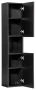 Zestaw mebli łazienkowych NOVA BLACK z dwoma umywalkami BEYOND i blatem dąb 120 cm -szafka wysoka Nova Black D 80-03-2D
