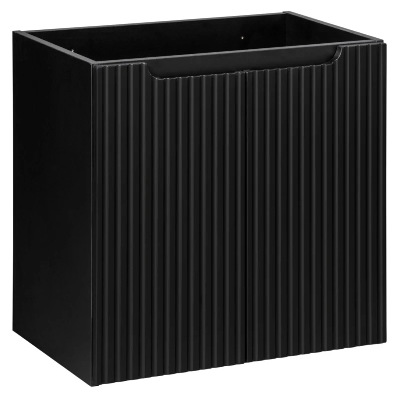 Zestaw mebli łazienkowych NOVA BLACK z dwoma umywalkami BEYOND i blatem dąb 120 cm - szafka pod umywalkę 2 drzwi Nova Black D2 82-60-2D