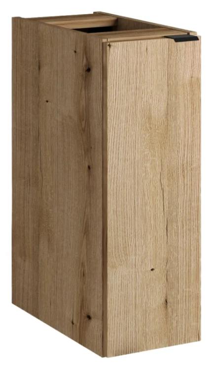 Zestaw mebli łazienkowych NOVA BLACK z dwoma umywalkami BEYOND i blatem dąb 140 cm - szafka pod blat Nova Oak A 81-20-1D
