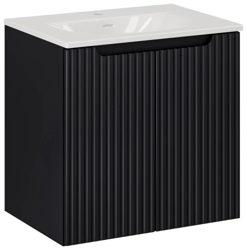 Zestaw mebli łazienkowych NOVA BLACK szafka 60 cm z umywalką Sky