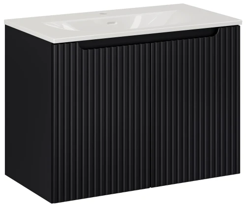 Zestaw mebli łazienkowych NOVA BLACK szafka 80 cm z umywalką Sky