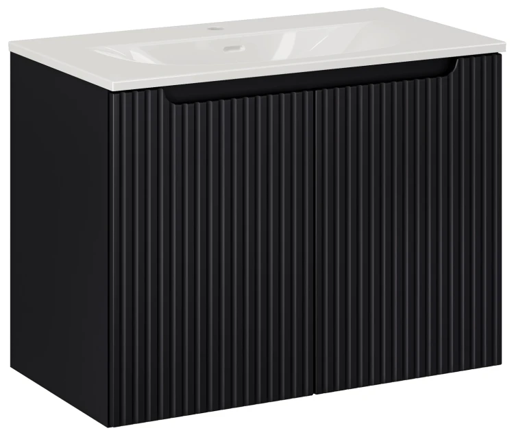Zestaw mebli łazienkowych NOVA BLACK szafka 80 cm