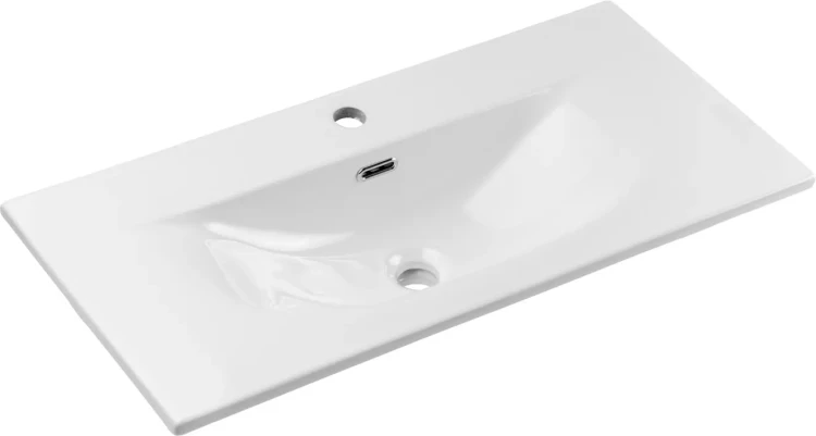 Zestaw mebli łazienkowych NOVA BLACK szafka 80 cm - umywalka SKY 3 White Gloss