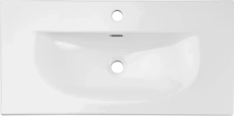 Zestaw mebli łazienkowych NOVA BLACK szafka 80 cm - umywalka SKY 3 White Gloss