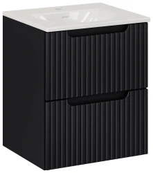 Zestaw mebli łazienkowych NOVA BLACK szafka 50 cm 2 szuflady z umywalką Sky