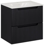 Zestaw mebli łazienkowych NOVA BLACK szafka 60 cm 2 szuflady z umywalką Sky