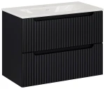 Zestaw mebli łazienkowych NOVA BLACK szafka 80 cm 2 szuflady z umywalką Sky